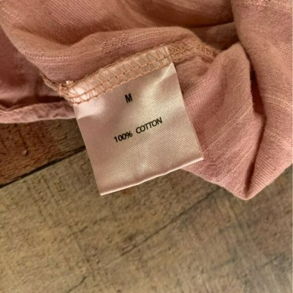 Jane & delancey womens blush pink short sleeve cuffed button up with front tie - Picture 5 of 8